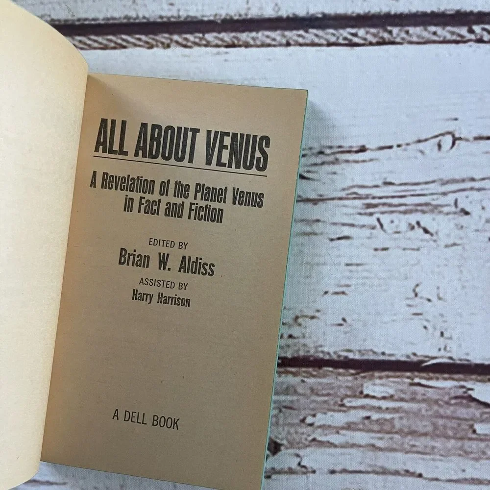 ALL ABOUT VENUS, Brian W. Aldiss Editor, Vintage 1968 Paperback SF Anthology‎